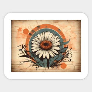 Daisies Flora Vintage Since Established Old Retro Sticker